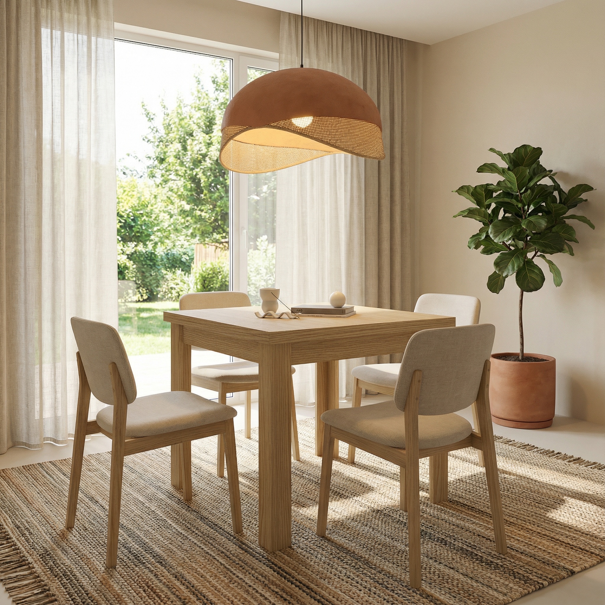 Mesa Comedor Libro Extensible 90x90 Cm NUEZ