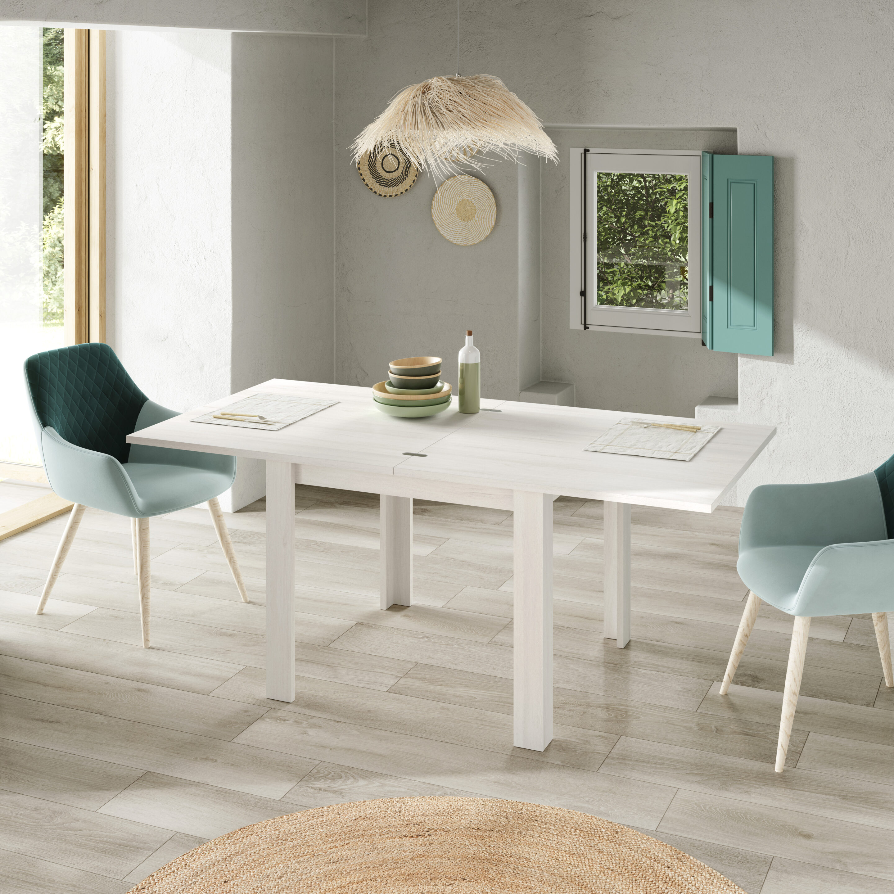 Mesa Comedor Libro Extensible 90x90 Cm POLAR