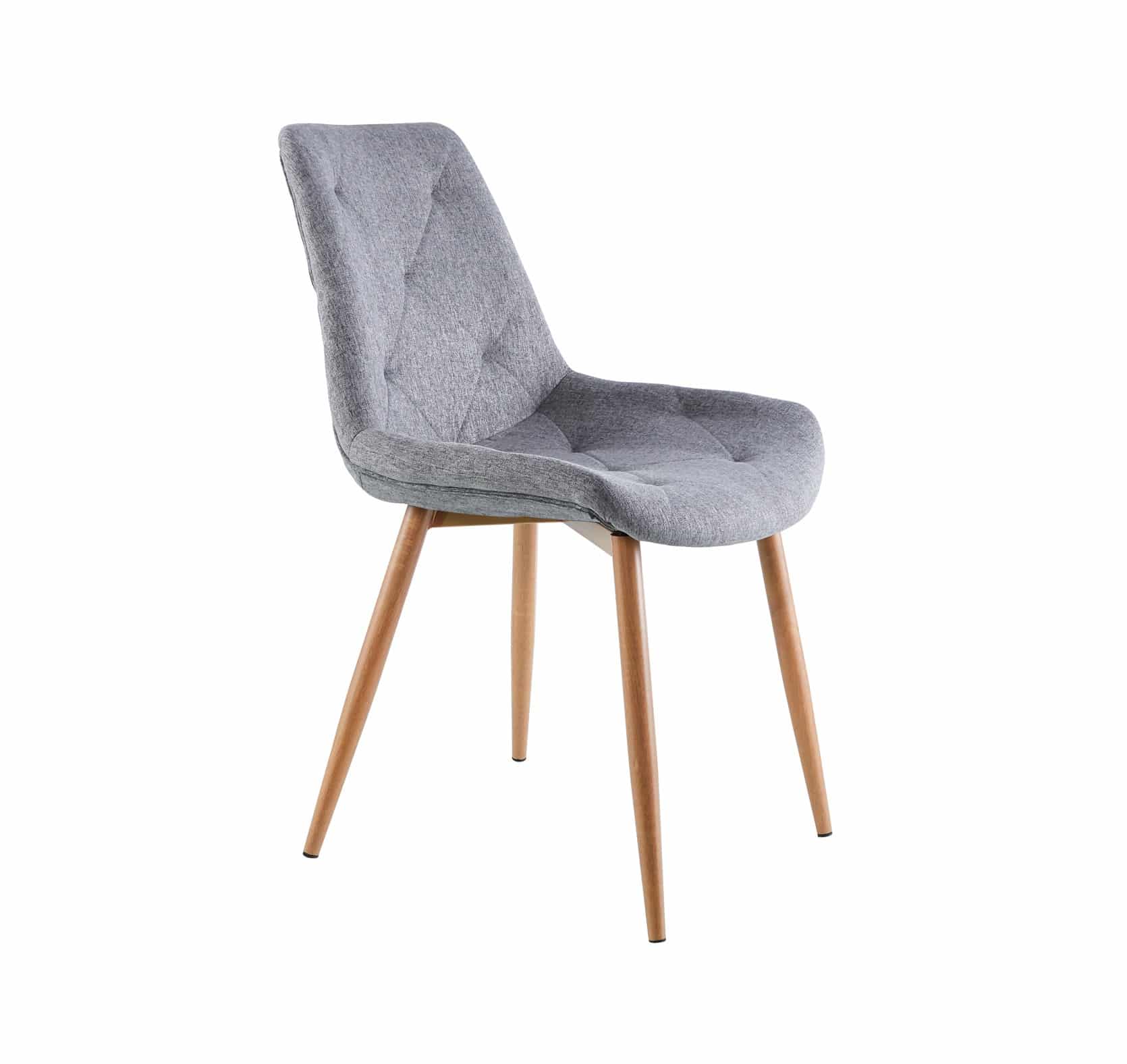 Silla-tapizada-gris-pata-metal-roble