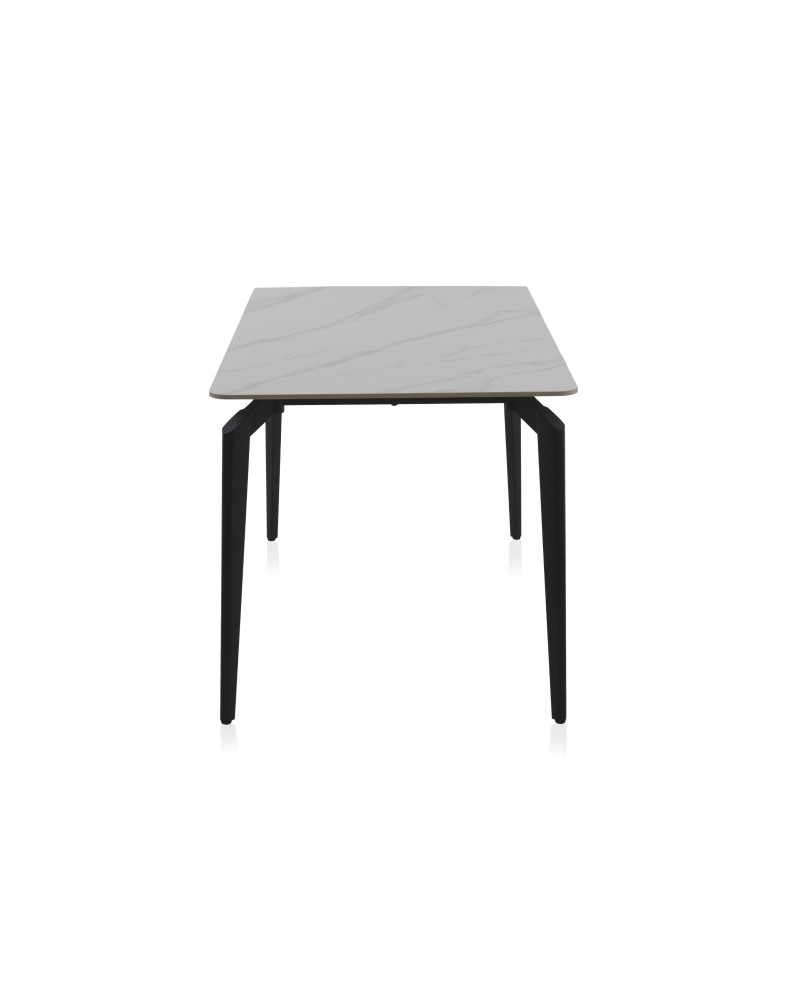 mesa-ceramica-blanca-con-patas-metal-negras-140x80