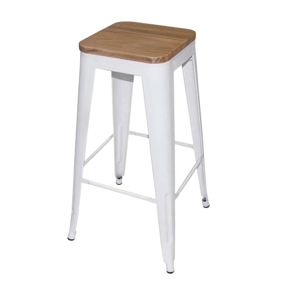 taburete-ALTO-blanco-madera