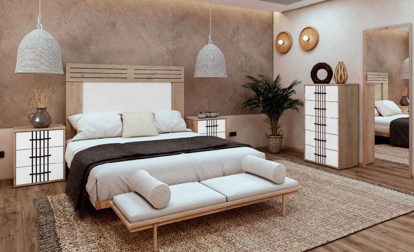 dormitorio-dakota-roble-detalles-blanco-sinfonier