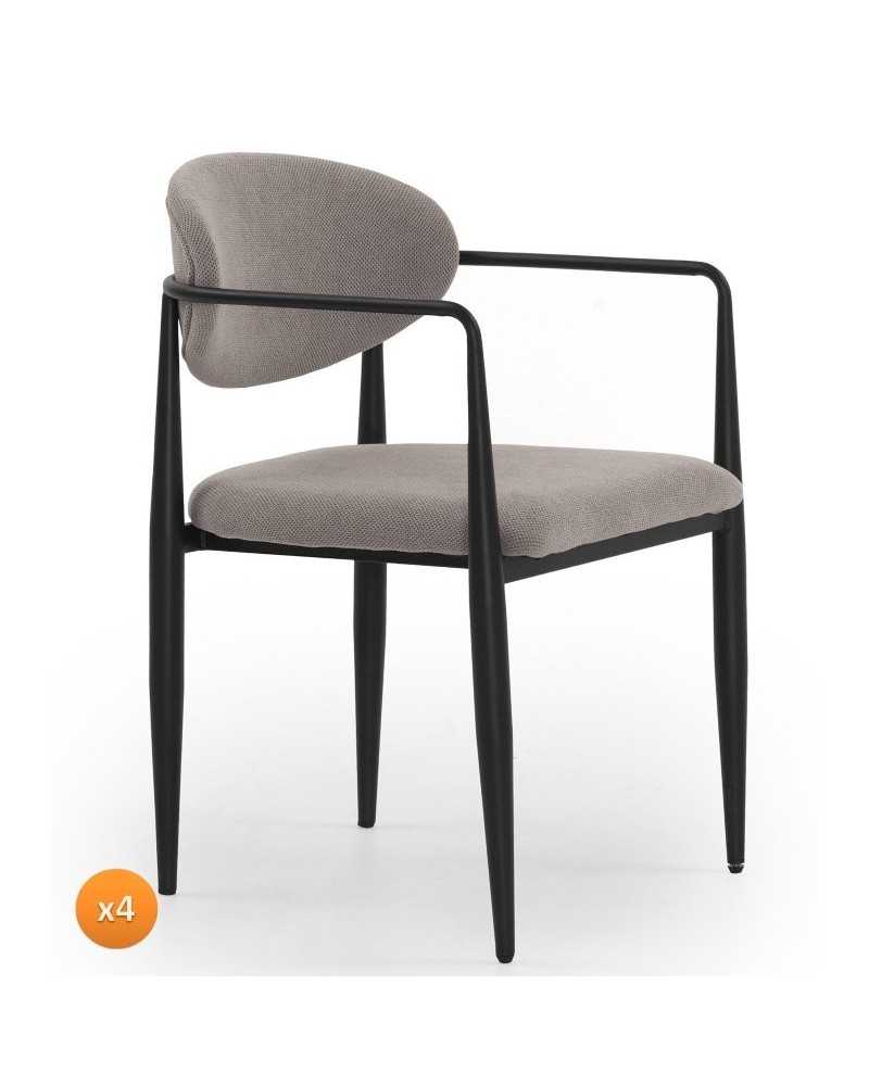 pack-4-sillones-tapizados-chenilla-pergamino-con-patas-metalicas