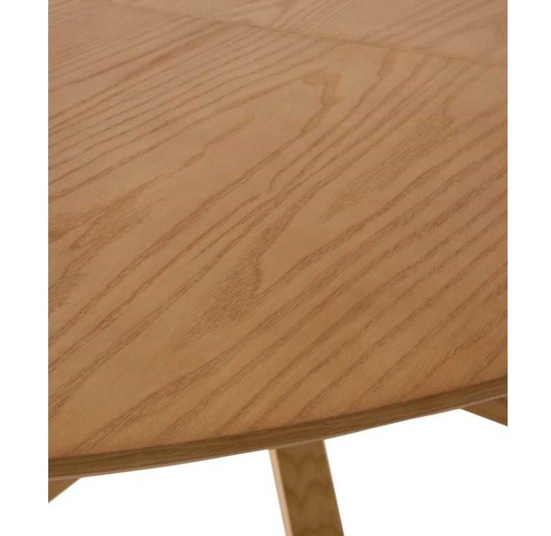 Mesa Redonda Extensible 120-160 Cm-Madera Roble
