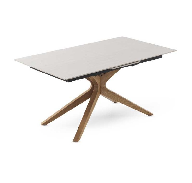 Mesa Extensible Comedor 160-200 Cm Roble-blanco.