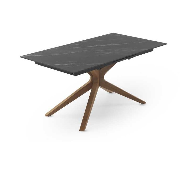 Mesa Extensible Comedor 160-200 Cm Roble-negro.