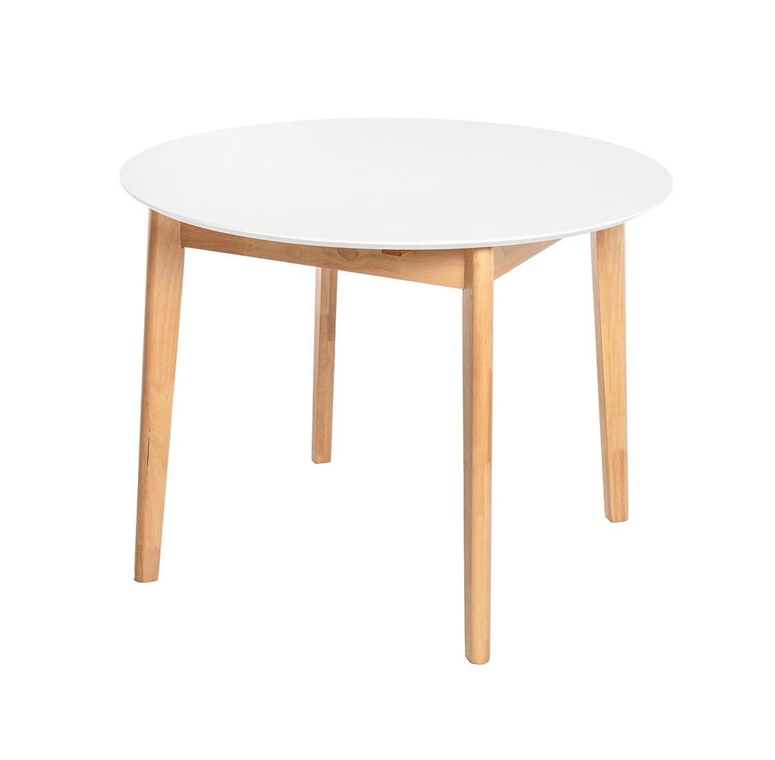 Mesa Redonda Extensible Liana 100 Cm-Blanco Roble