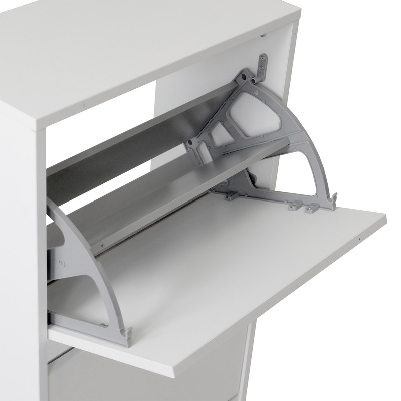 Zapatero Puertas Abatibles Blanco 84x73 Cm (3)