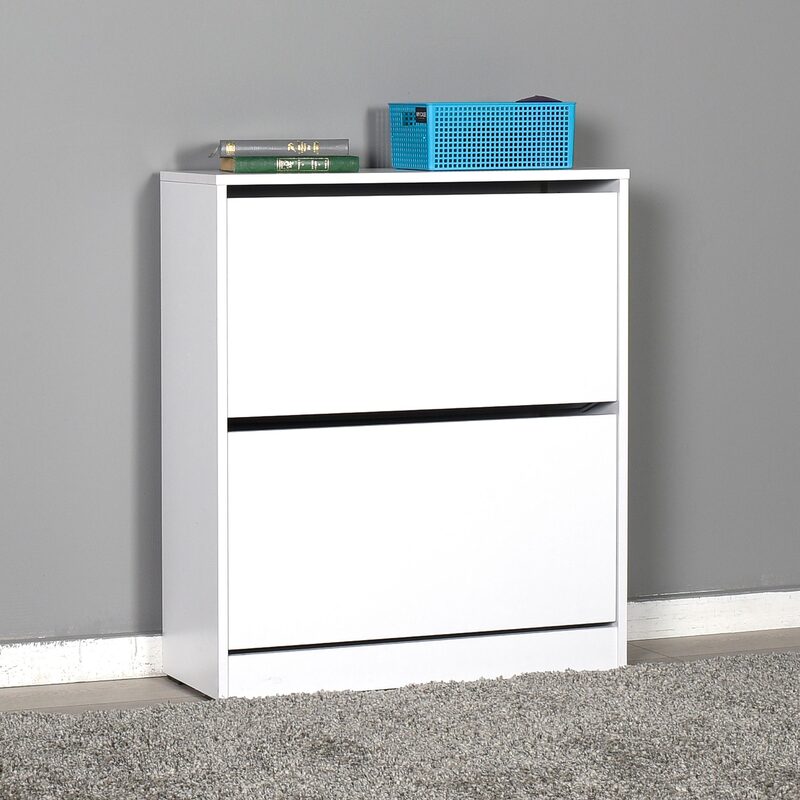 Zapatero Puertas Abatibles Blanco-Cambrian 84x73 Cm.