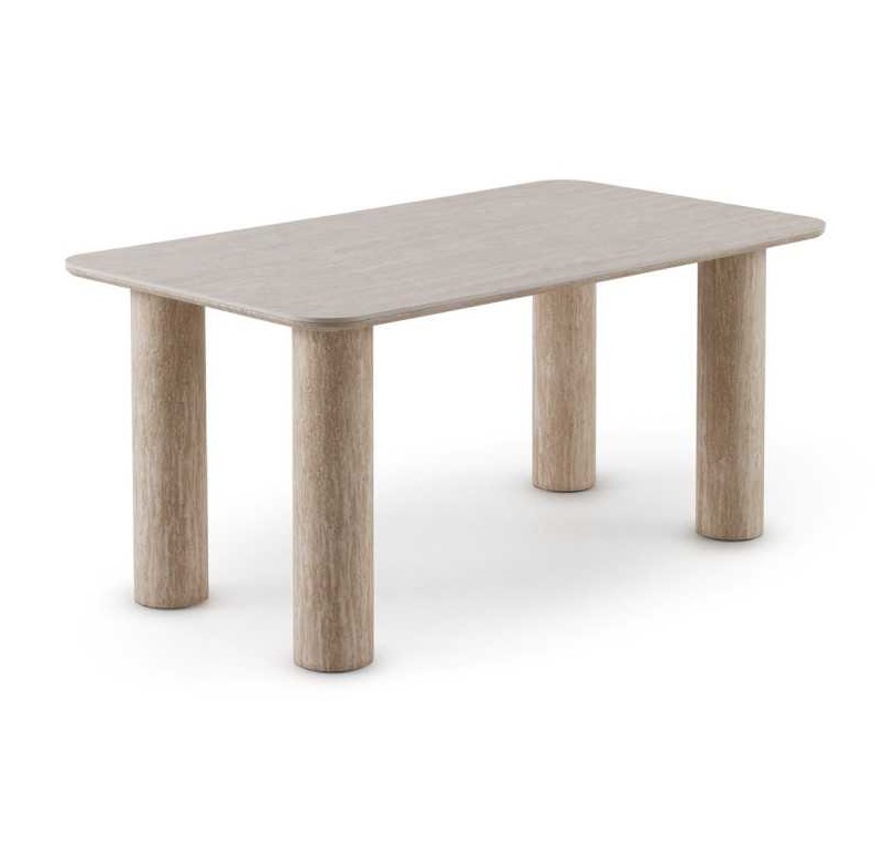 Mesa Comedor Piedra Beige Travertino-Varias Medidas (1)