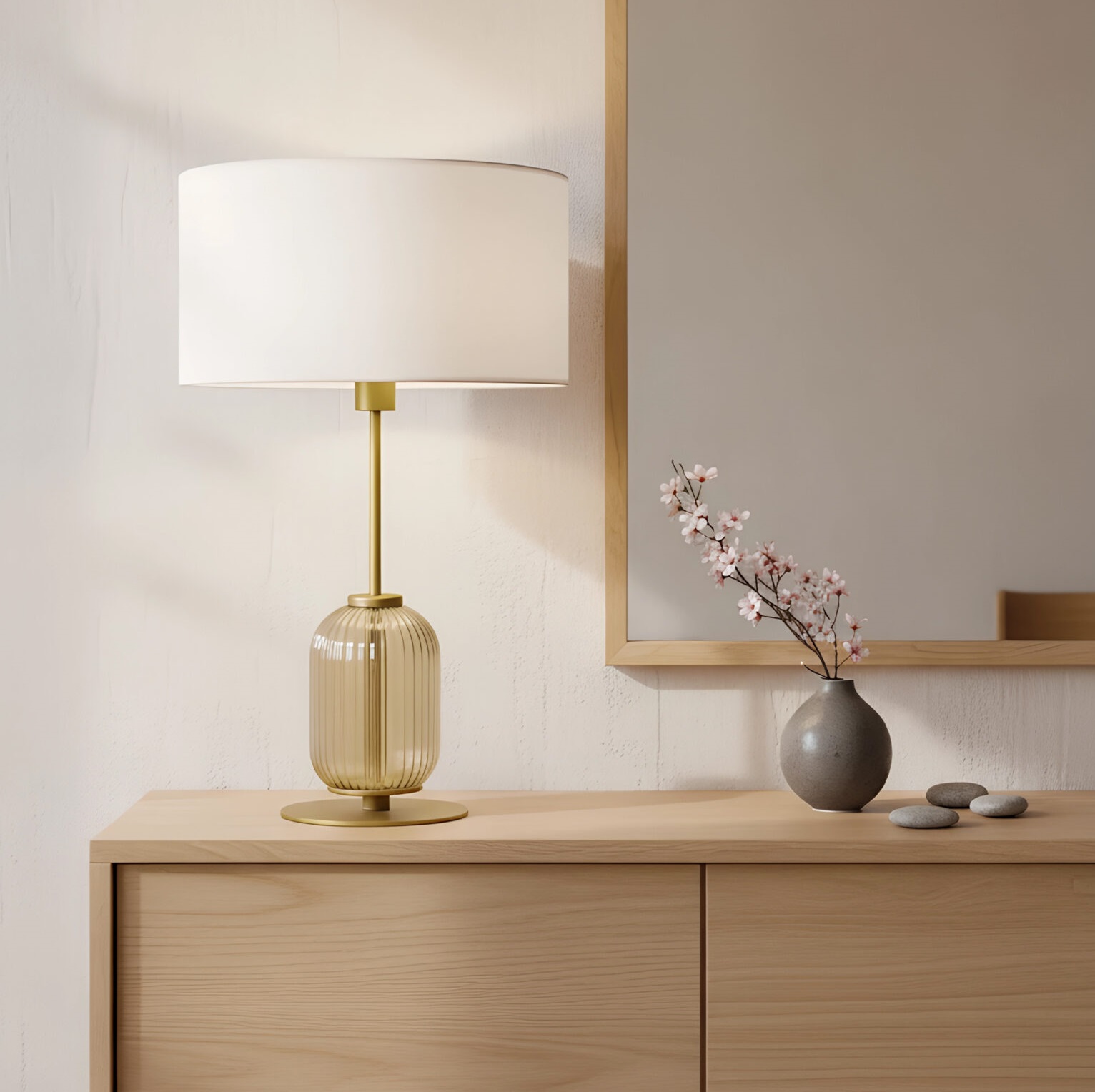 Lámpara Sobremesa Oro-Negro 40x67 Cm (1)