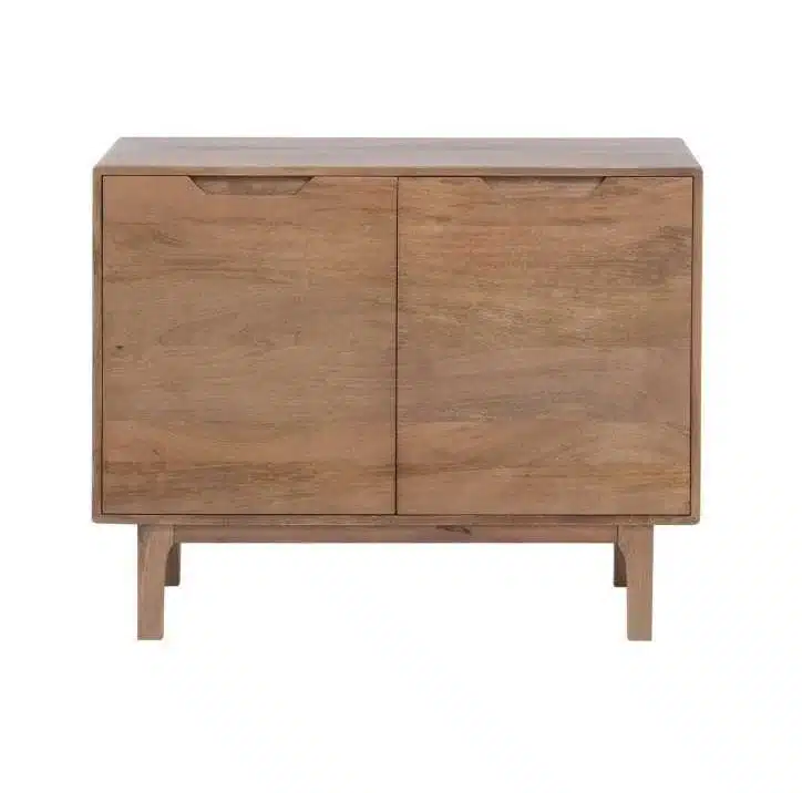 Aparador Pequeño 2 Puertas Madera de Mango 100 Cm (1)