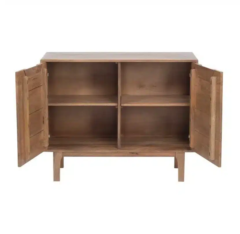 Aparador Pequeño 2 Puertas Madera de Mango 100 Cm (6)