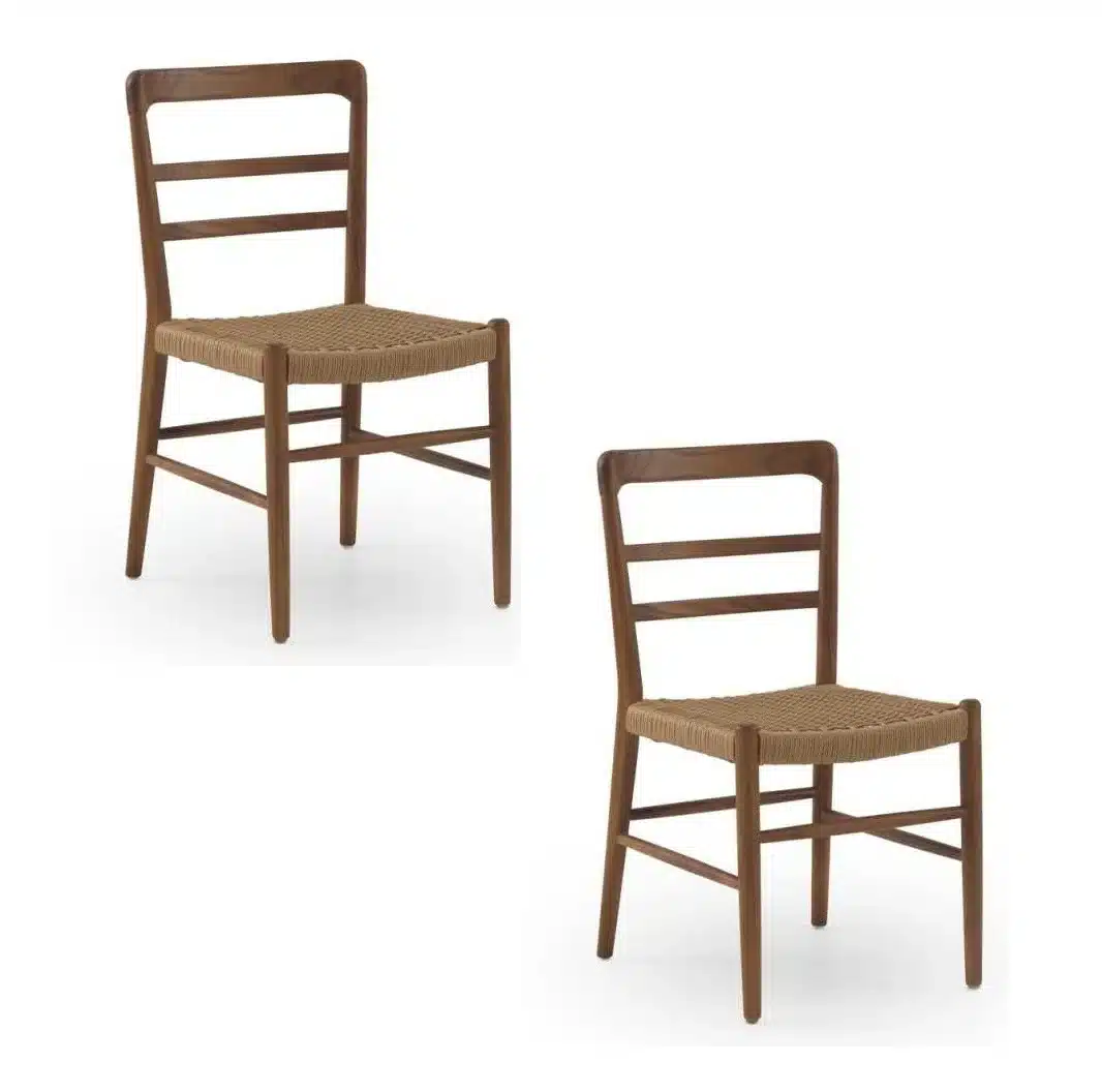 Pack 2 Sillas Madera Toona Asiento Trenzado-Varios Colores (1)