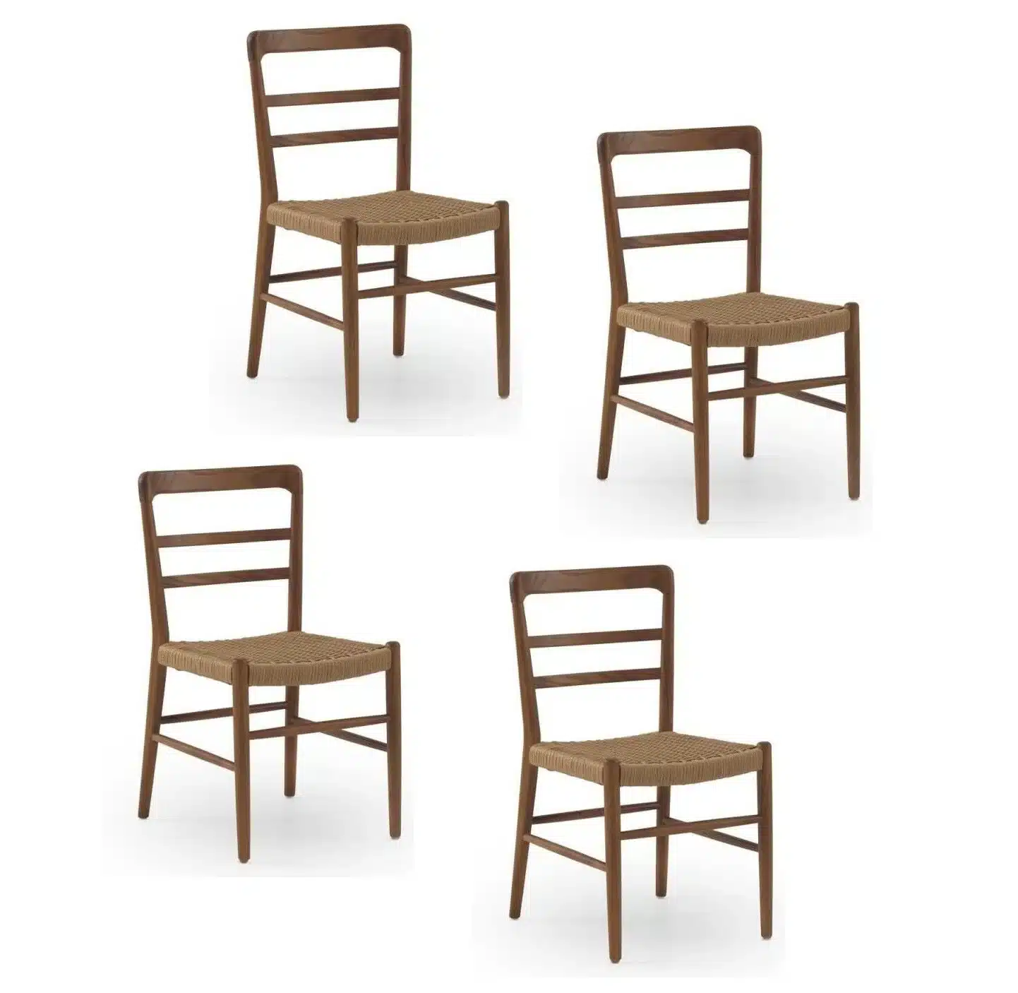 Pack 4 Sillas Madera Toona Asiento Trenzado-Varios Colores (1)