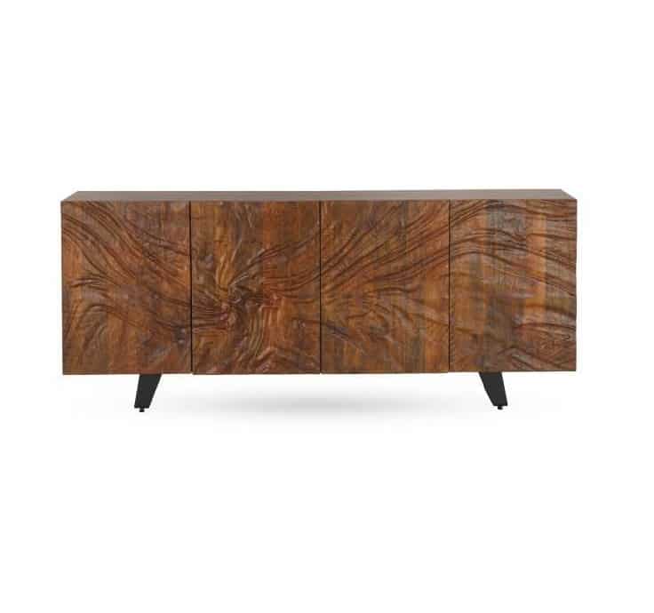 Aparador Madera de Mango Frentes Relieve 177 x 75 Cm (1)