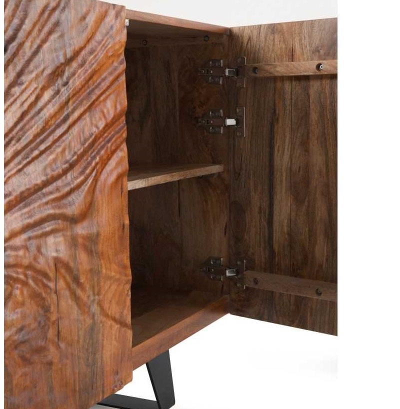 Aparador Madera de Mango Frentes Relieve 177 x 75 Cm (6)