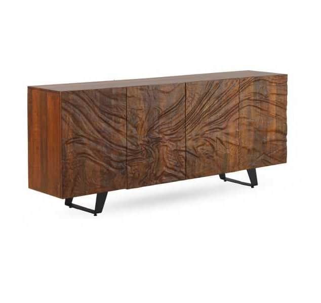 Aparador Madera de Mango Frentes Relieve 177 x 75 Cm (8)
