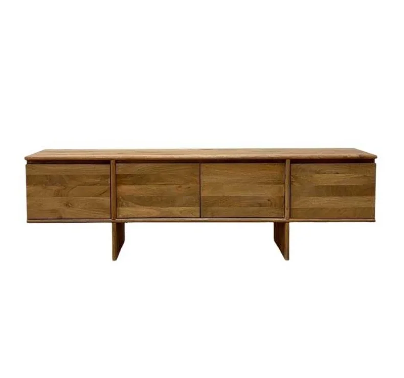 Mueble Tv 4 Puertas Madera Maciza de Mango 180 x 55 Cm (1)